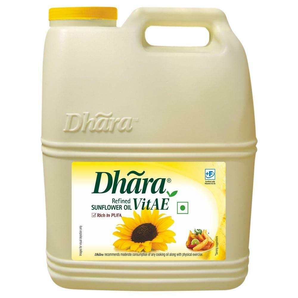 Buy Dhara Refined Sunflower Oil 15 L Online at Best Price
